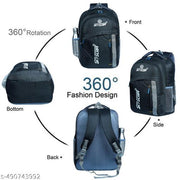 SKY SCRIPT 65L Polyester Travel Duffle Bags/Daffal Bags/Travel Bags/Travelling Bags with Combo of 33L Waterproof Backpack Bag for School/College/Travel /Offices /Boys /Girls and Teens.