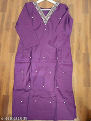 Embroidery work Daily wear kurti embroidery work on neck and allover kurti.