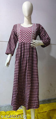 WOOLEN FROCK KURTI  ,WOOLEN CHECK FROCK