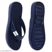Combo (Pack Of Two 3 par) super soft dailyuse embossed chappal for mens & boys / lightweight & Anti-skid chappal (NAVY-BLUE)