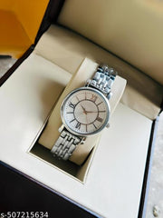 sliver Round Metal BD Analog Girls and Women Watch