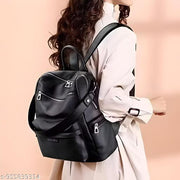 Stylish PU Leather Convertible Backpack for Women & Girls | 2 in 1 Shoulder Bag | Large Capacity Travel College Office Backpack Purse with Multiple Pockets | Cream Yellow