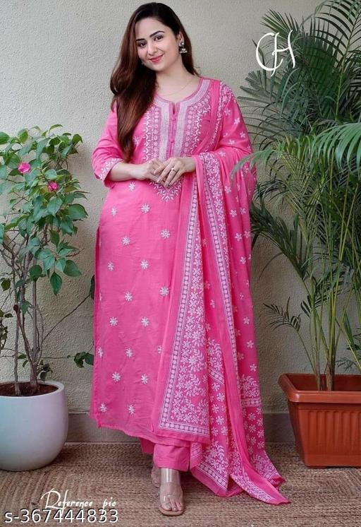 KURTI & PANT & DUPATTA SET/PLUS SIZE/BIG SIZE/PARTI WIRE KURTI PANT DUPATTA/PERMIUM QUALITY/TRANDING KURTI PANT DUPATTA