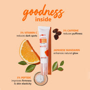 Plum Goodness 3% Vitamin C, 3% Peptide & 3% Caffeine Under Eye Cream with Mandarin
