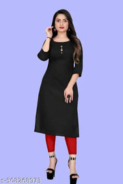 Women's Stylish Kurti – 3/4 Sleeve Crepe Kurta