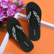 FLEX-FIT trendy and stylish slipper dr. comfortable jaguarr printed walking slipper for women and girls indoor and outdoor (home and garden slipper comfortable flipflop slipper black