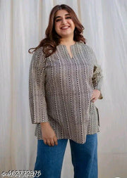 Girls Trending Rayon Printed Short Kurti