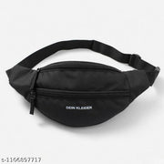 Waist Pack for Travel, Hiking & Sports – Unisex Zip Pouch Belt Bag for Phone, Money & Documents (Black)