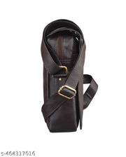 ENAMOUR Stylish Brown Leather Sling Bag for Men | Enamour Premium Crossbody Messenger Bag with Adjustable Strap for Travel, Office, Casual & Use