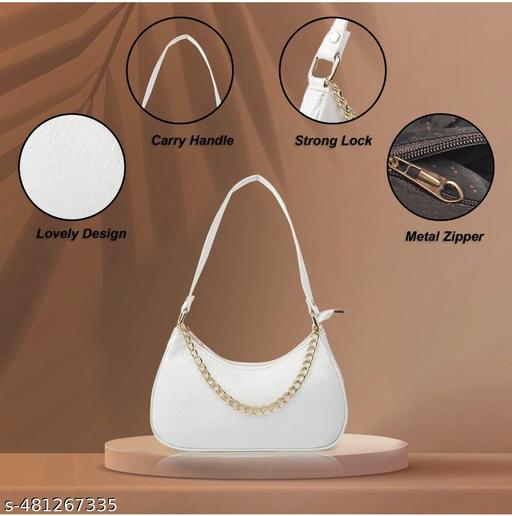 women fashion croco shoulder bags zip pocket canvas handbag bags for women(WHITE )