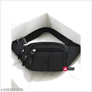 Men's Black Waist Bag | Stylish Travel & Casual Sling Belt Bag