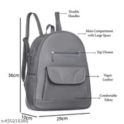 Trendy Premium  water proof 20L  Grey  Backpack for women I college backpack I picnic backpack I travel backpack I ladies backpack I girls backpack I backpack for  girls I trendy backpack I laptop backpack I