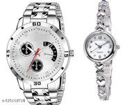 Trendy Black and White Dial Limited Edition For boys And Girls Couple Watch Combo Analog Watch - For Couple