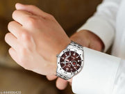All Brown| Date & Time| Premium| Stainless Steel| Water Resistant Analog Watch - For Men