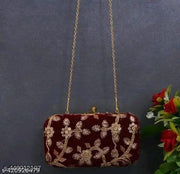 "Sky Wing Embroidered Minimalist Elegance Clutch: Sleek, Compact, and Fashion-Forward Design"