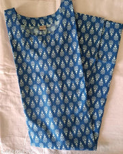 Beautiful Blue Booti Kurti – Comfortable Cotton for Daily Use