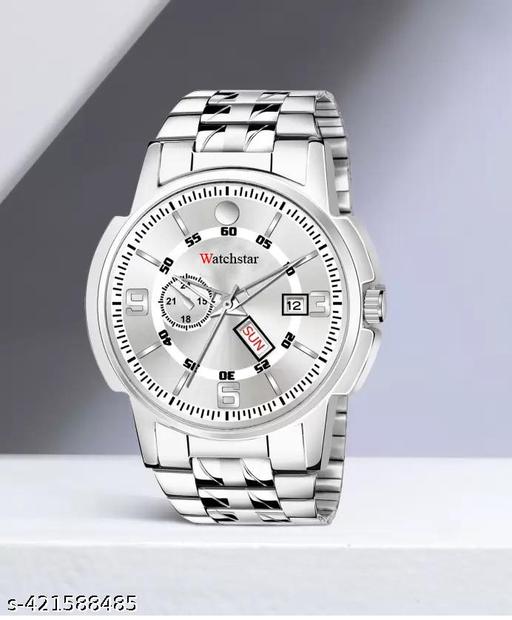 new stylish silver dial stailess steel watch
