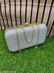 New Stylish Fancy Clutches purse very actractive clutches women's & Girls (Grey)