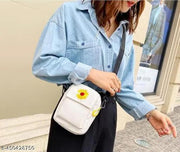 Women Mobile Messenger Bag Ladies Canvas Shoulder Long Strap for College, Travelling, Work