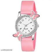 Girls Rubber Casual Analog Watches(Pink)