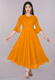 Trendy VG Ethnic Women's Solid Flared Kurtis