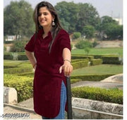 Raj Creation New Shirt Type Rayon Kurti Regular Slives