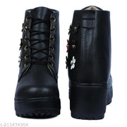 ARKER Trendy Latest Stylish Design Boot for Women Latest Design Ankle Length Boot for Women Extra Soft Comfort Boot for Women Chunky Sole Boot For Women High Heel Boot For Women Casual Boot For Women/Girls/Female/Ladies