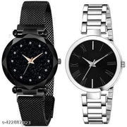 New design analog watch for women and girls(pack of 2)