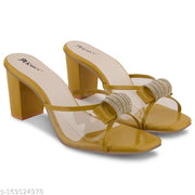Women Yellow block Heel