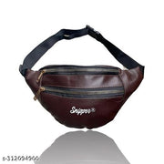 Snipper Waist Bag for Men Fanny Pack for Women Fanny Pack for Men Waist Bag for Women Chest Bag for Women Waist Pouch for Men Waist Bag for Boys Waist Bags for Girls Fanny Bag – Brown with golden chains