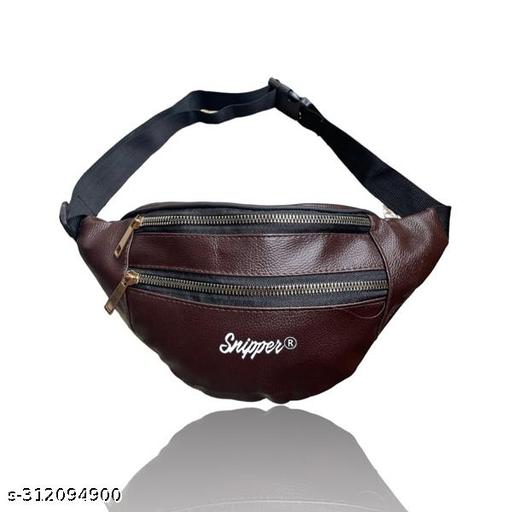 Snipper Waist Bag for Men Fanny Pack for Women Fanny Pack for Men Waist Bag for Women Chest Bag for Women Waist Pouch for Men Waist Bag for Boys Waist Bags for Girls Fanny Bag – Brown with golden chains