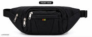 Travel Waist Bag for Men & Women | Adjustable Black Waist Pouch