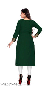 Women Letest Outfit Beautiful stylish kurti with Golden Lac