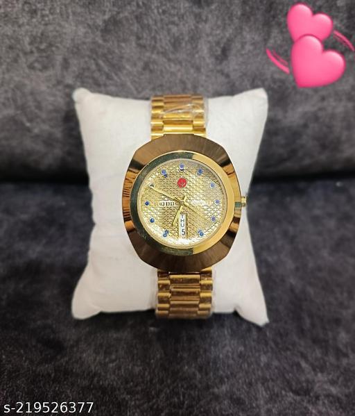 Kajal Ent Man Radd Mechanical Automatic Analoge wrist Golden watch