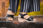 Women Black Heel Sandals : Fancy Ladies Heels : Latest Wedges Heels Sandals Ladies