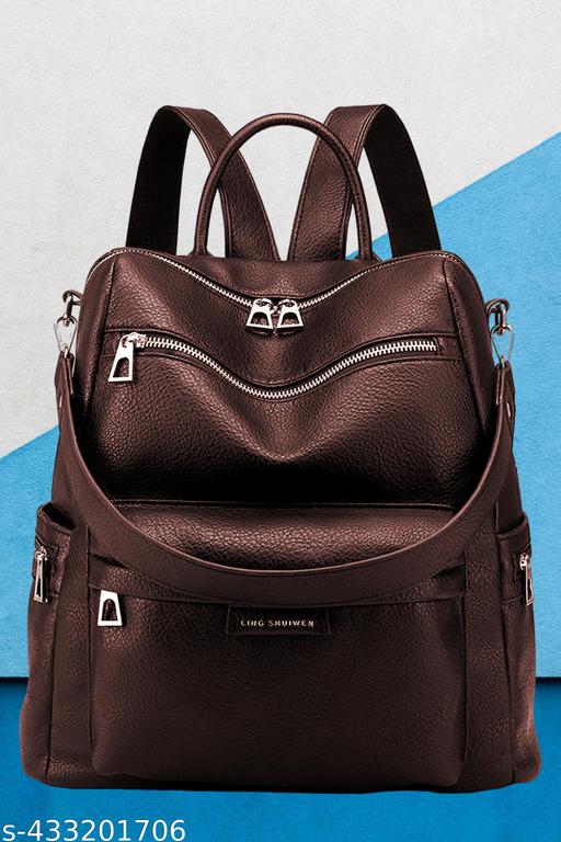 MomsyStore Girls Leather Backpacks for College And Office