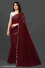 NEW FENCY GEORGETTE CUT WORK SAREE