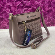Gorgeous stylish women Lavender PU sling bags/Premium PU leather sling bags for women/Small sling bag/Full handwork bag/Party wear and wedding bag for women