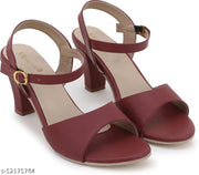 NM Dream New Trendy Stylish ladies heel Latest Design Heel Sandal For Women Walking Comforatble Lightweight Sandal For Women Work Heel For Women Casual Partywear Wedges heels casual and daily wear premium quality Sandal (Maroon)