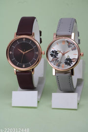 New Ethnic Flower Designer Leather Belt Analog Watches for Women Watches for Girls
