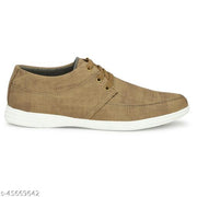 LE GREEM Men's Beige Comfortable & Smart Synthetic Lace Up Running  Walking  Casual Shoes Sneakers