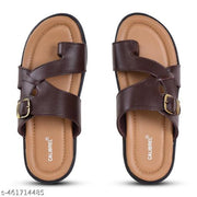 CALIBREL Men Brown Slippers | Slipper for men | Sandals for Men| Casual Sandals | Stylish, Comfortable & Durable | Men's Flip-Flops | Trendy men's footwear | Chappal for men | for Daily & Occasion