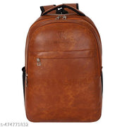 Latest Leather Fashionate School Bags Laptop Backpack Waterproof PU Leather Backpacks for Men Women Boys & Girls Backpack Unisex Artificial leather backpack bag/casual/college/school/office 30 Liters