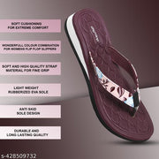 Skytrap Women Maroon Nubuck Slippers Flipflop