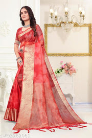 NEW FANCY ORGANZA SAREE  MULTY COLOUR SAREE