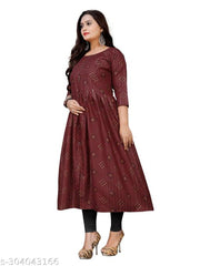 Maternity feeding cotton anarkali Printed kurta