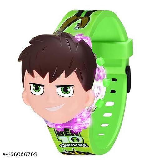 M I K Silicone 3D Kids Musical Cartoon Back Ground Disco Light Digital Kids Watch for Boys