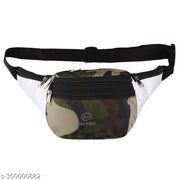 NICE PURSE Military Green/White Waist Bag,Chest Bag,Fanny Bag,Fanny Pack Waist bag/Chest bag/Fanny Bag(5 Zipper)