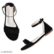 Women/Girls Casual Fancy Flat sandal Color-Black