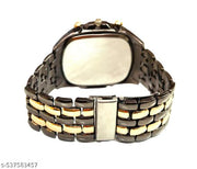 new classic vintage premium formals wedding stylish designer royal luxury gold silver mens watch